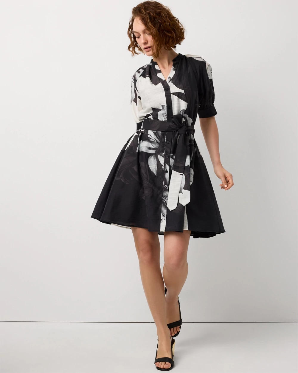 トップス H1NO@ Button Front Shirt Dress | White House Black Market